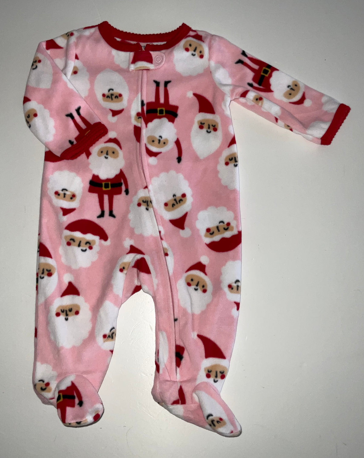 Carters Fleece Christmas Sleepsuit, Girls 0-3 Months