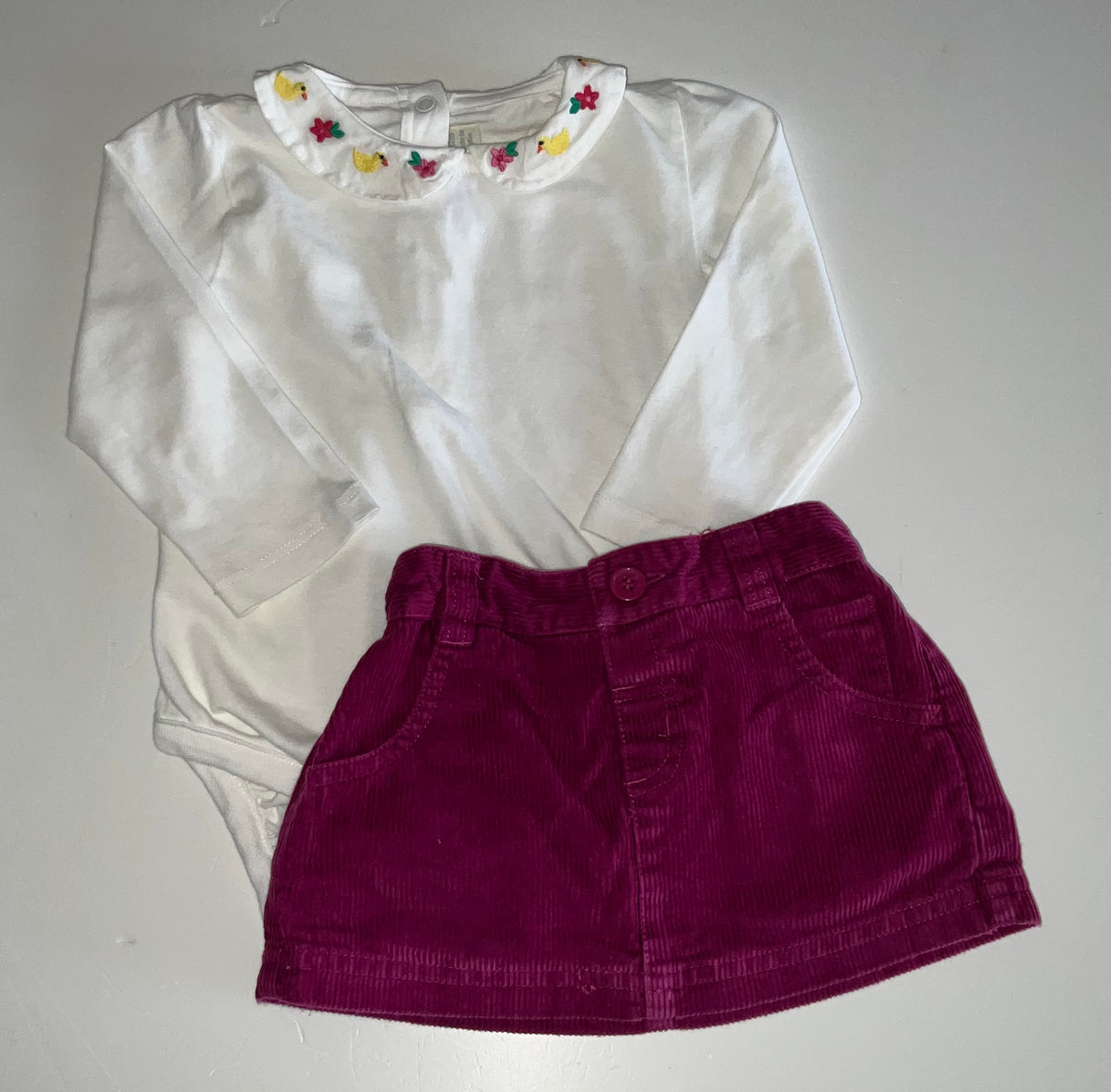 JoJo Maman Bebe Skirt and Vest, Girls 6-9 Months