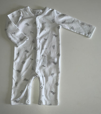 The Little White Company Romper, Unisex 3-6 Months