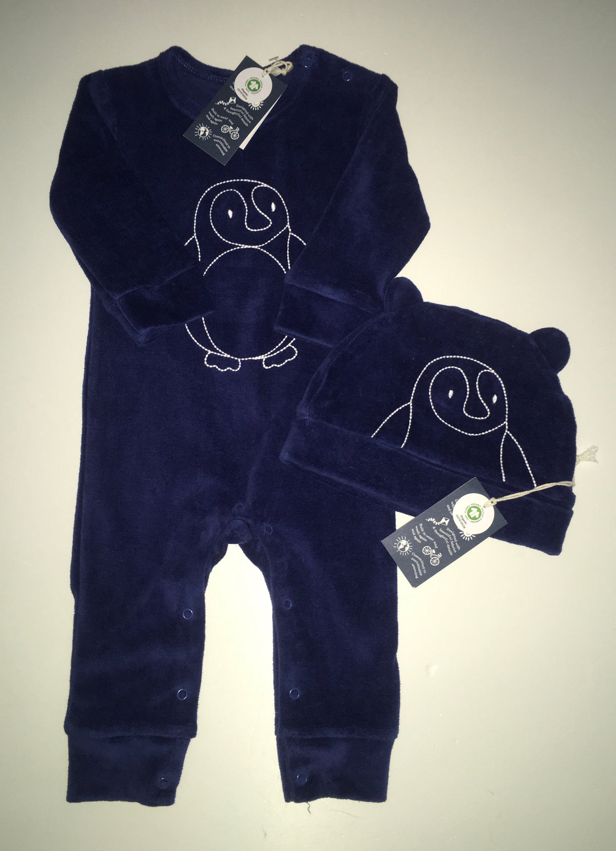 Kite Velour Sleepsuit and Hat, BNWT, Boys 6-9 Months