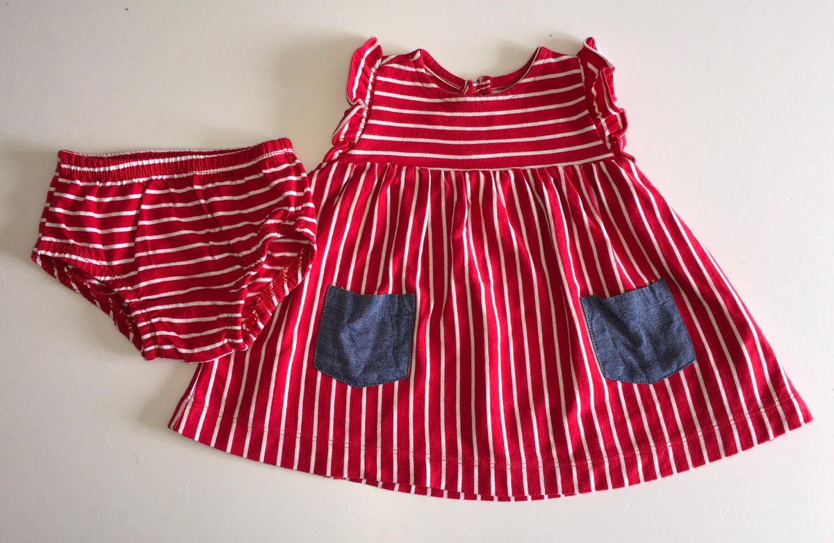 Gap Dress and Knickers, Girls 3-6 Months